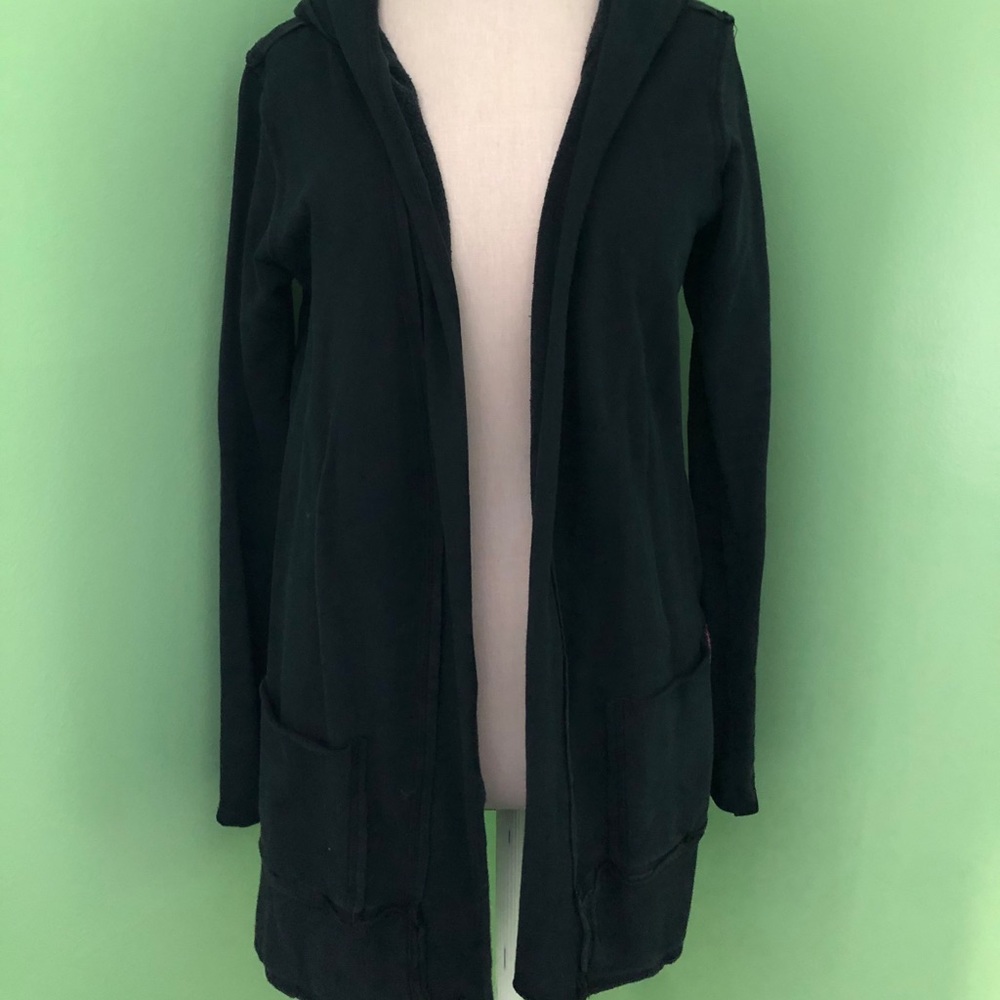 Hard Tail Black Sweater with Hood